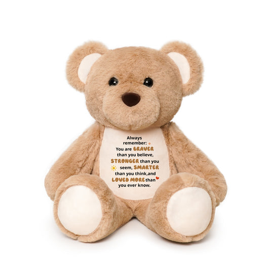 Always Remember You Are Braver - Cuddly Plush Bear