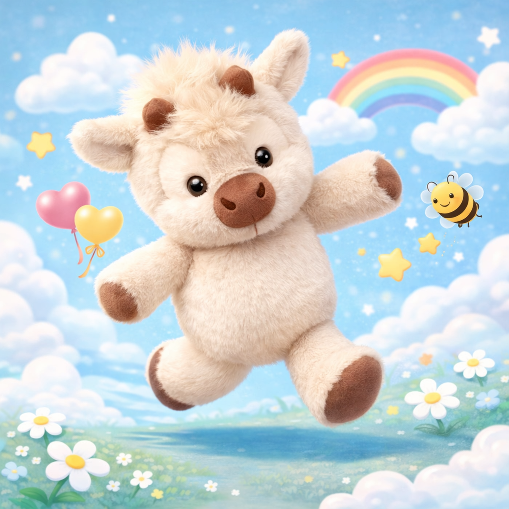 Huggable Running Cow Plushie