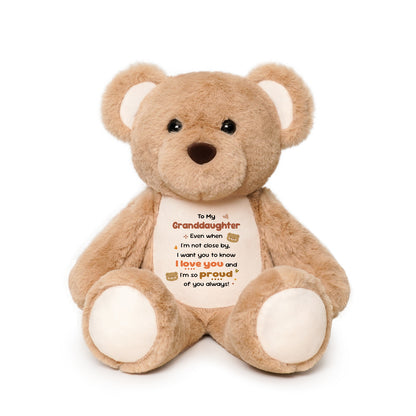 To My Granddaughter - Cuddly Plush Bear