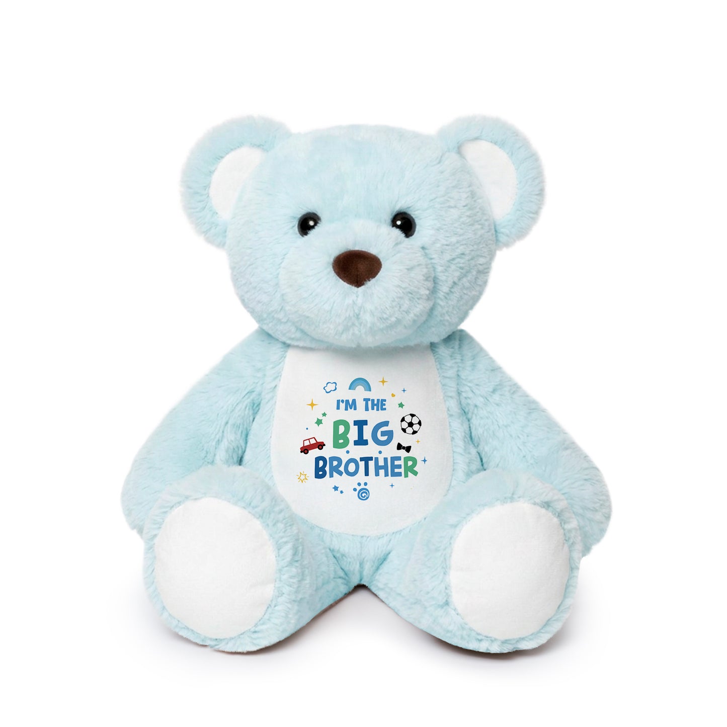 I'm the Big Brother - Blue Cuddly Plush Bear