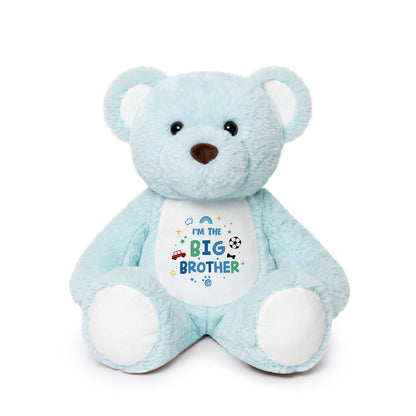 I'm the Big Brother - Blue Cuddly Plush Bear
