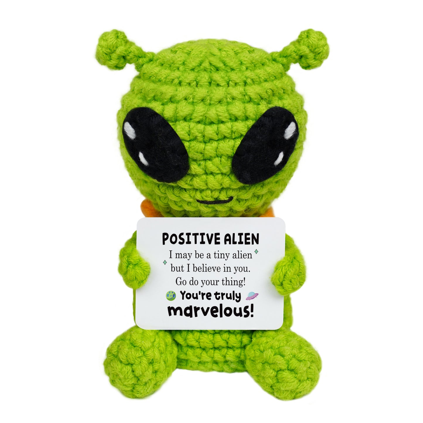 Positive Alien Crochet Doll