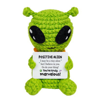 Positive Alien Crochet Doll