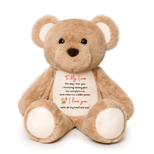 To My Love Plush Bear