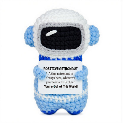 Positive Astronaut Crochet Doll