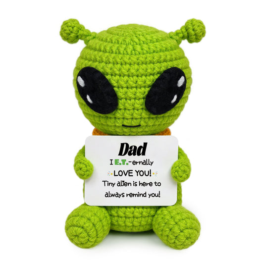 Dad Love You Alien Crochet Doll