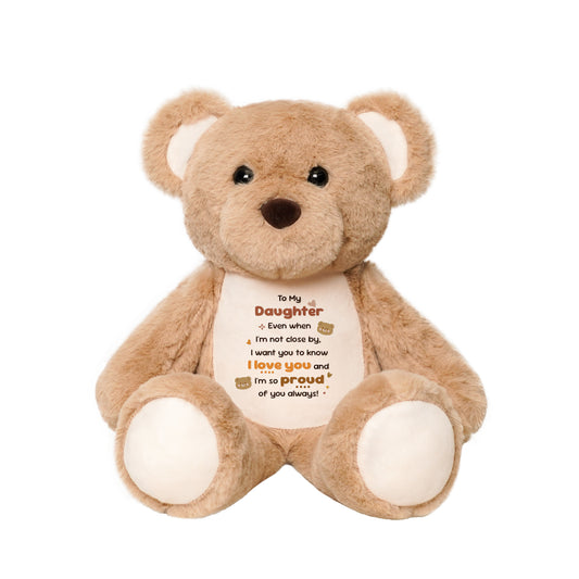 To My Daughter Plush Bear