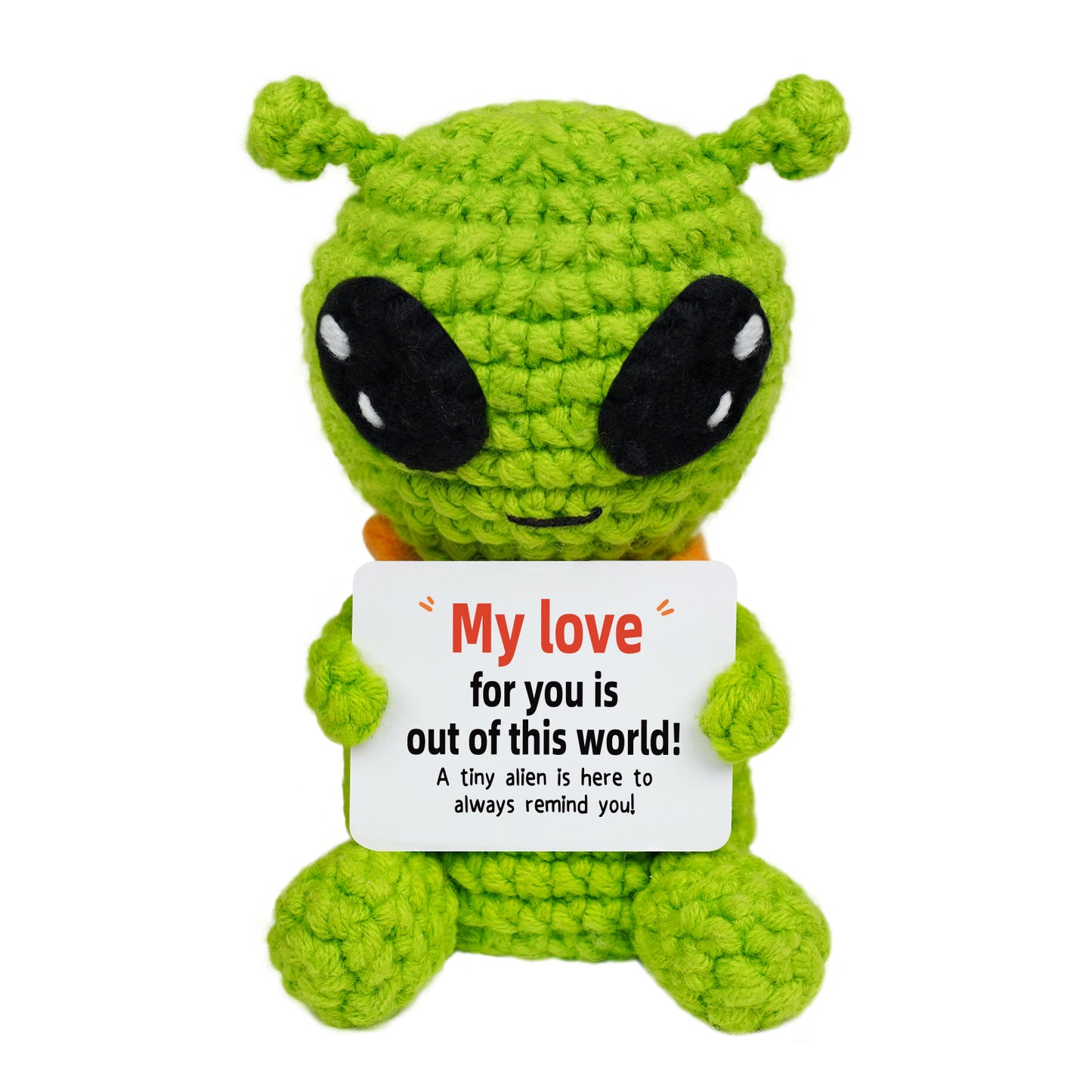 My Love for You is Out of This World Alien Crochet Doll
