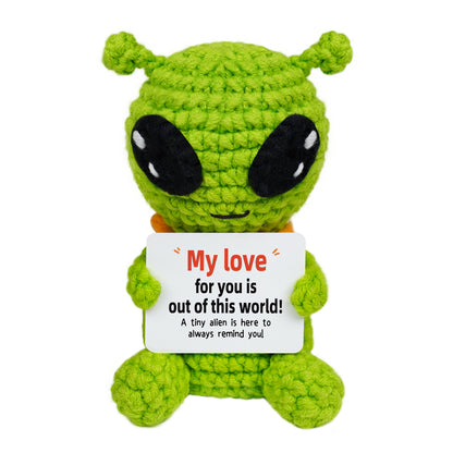 My Love for You is Out of This World Alien Crochet Doll