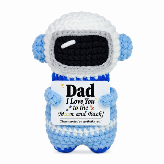 Dad I Love You Astronaut Crochet Doll