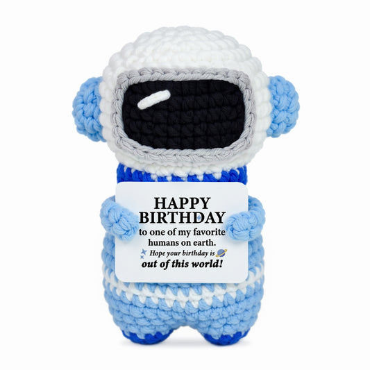 Happy Birthday Astronaut Crochet Doll