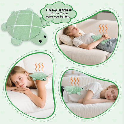 Green Turtle Cute Microwavable Stuffed Animal Heating Pad