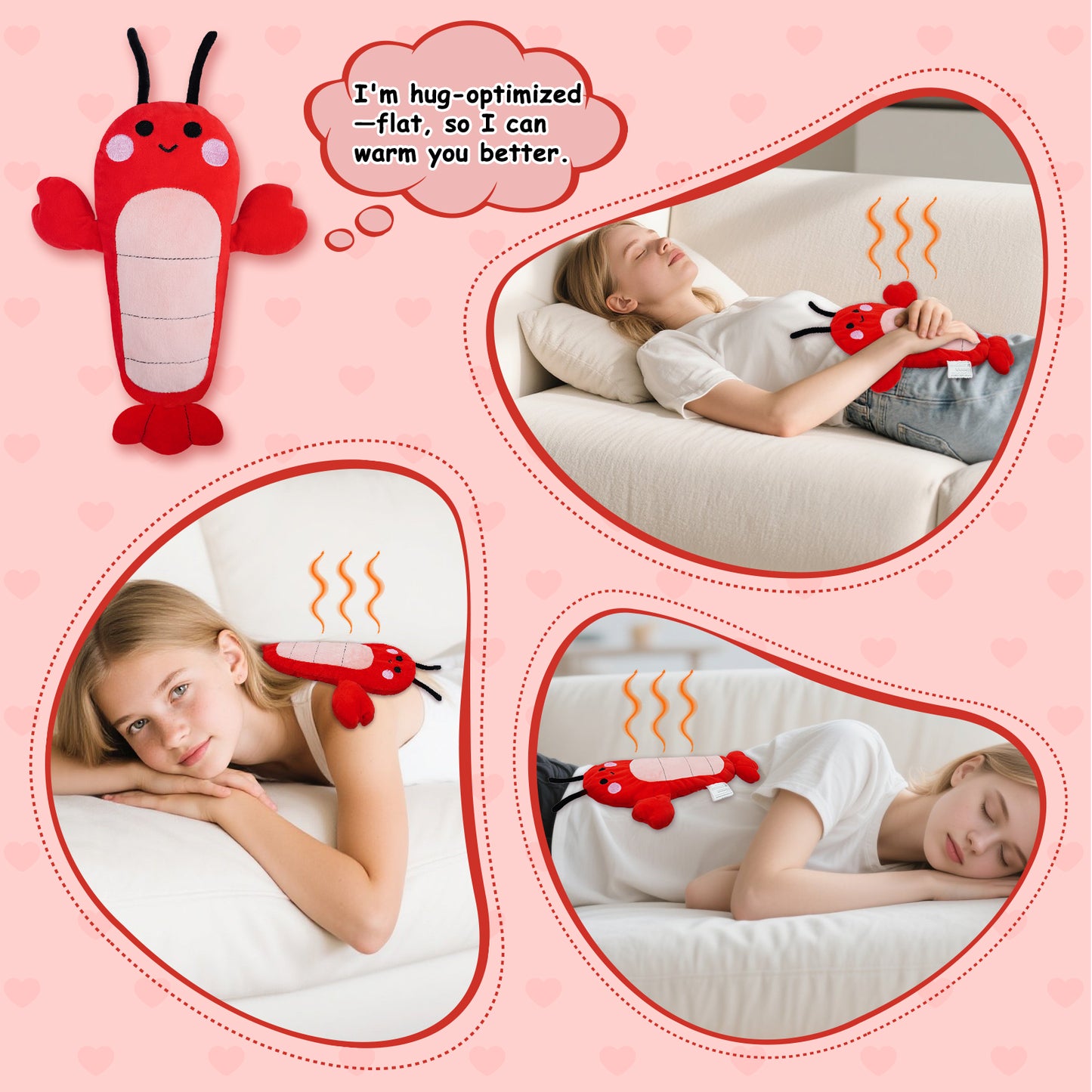 Red Lobster Microwavable Heating Pad