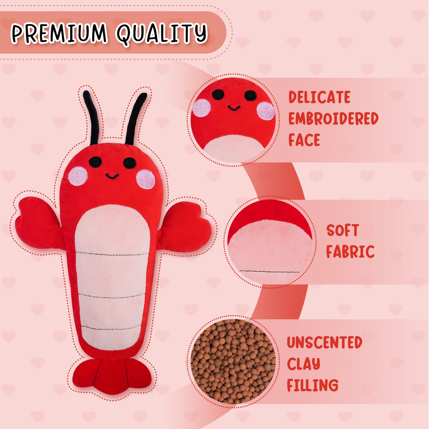 Red Lobster Microwavable Heating Pad