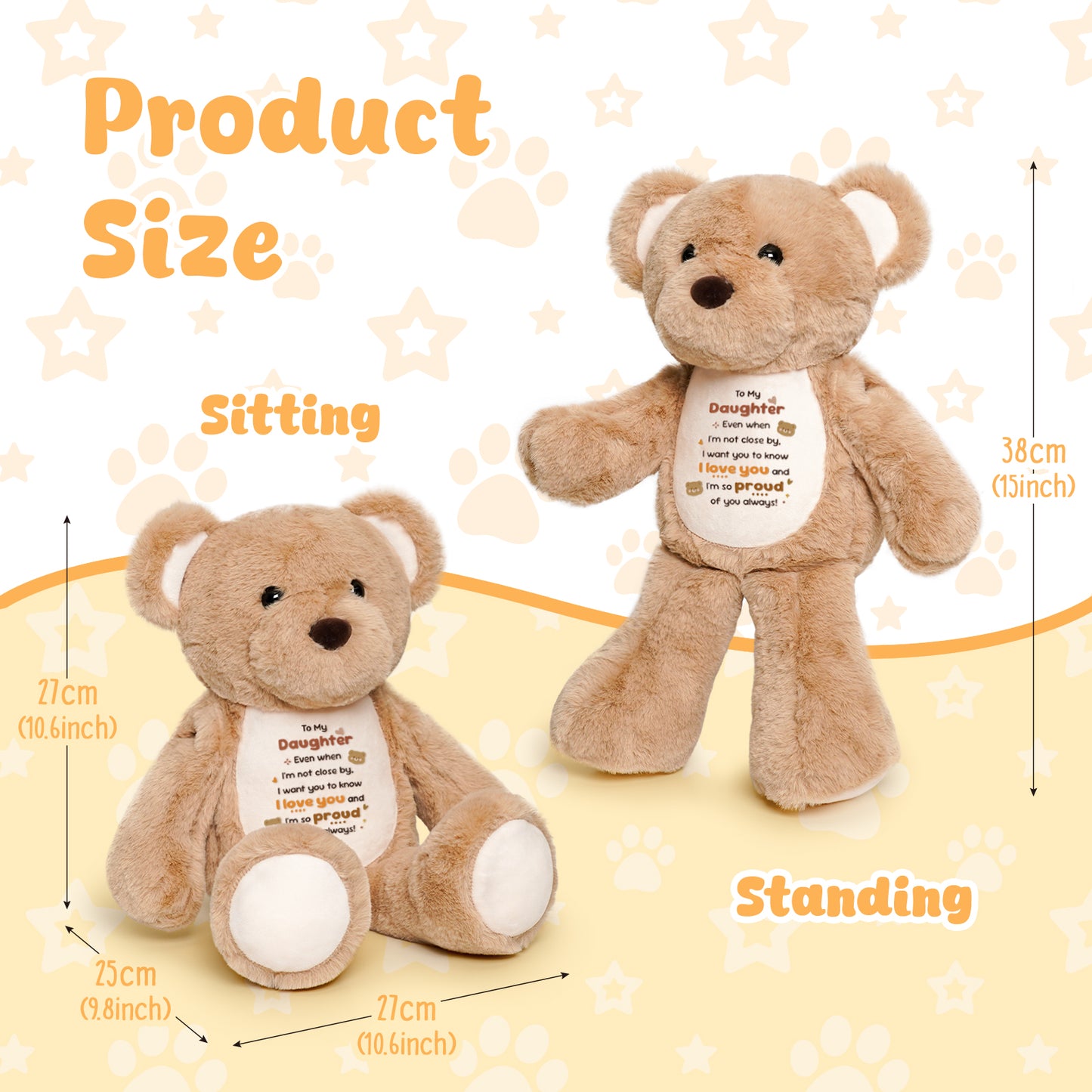 To My Daughter Plush Bear