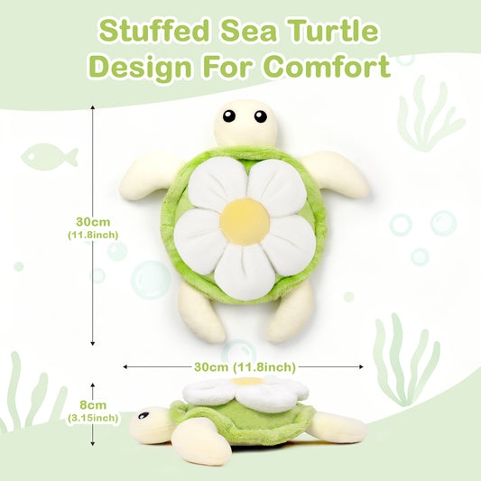 Sea Turtle with Flower Microwavable Heating Pad