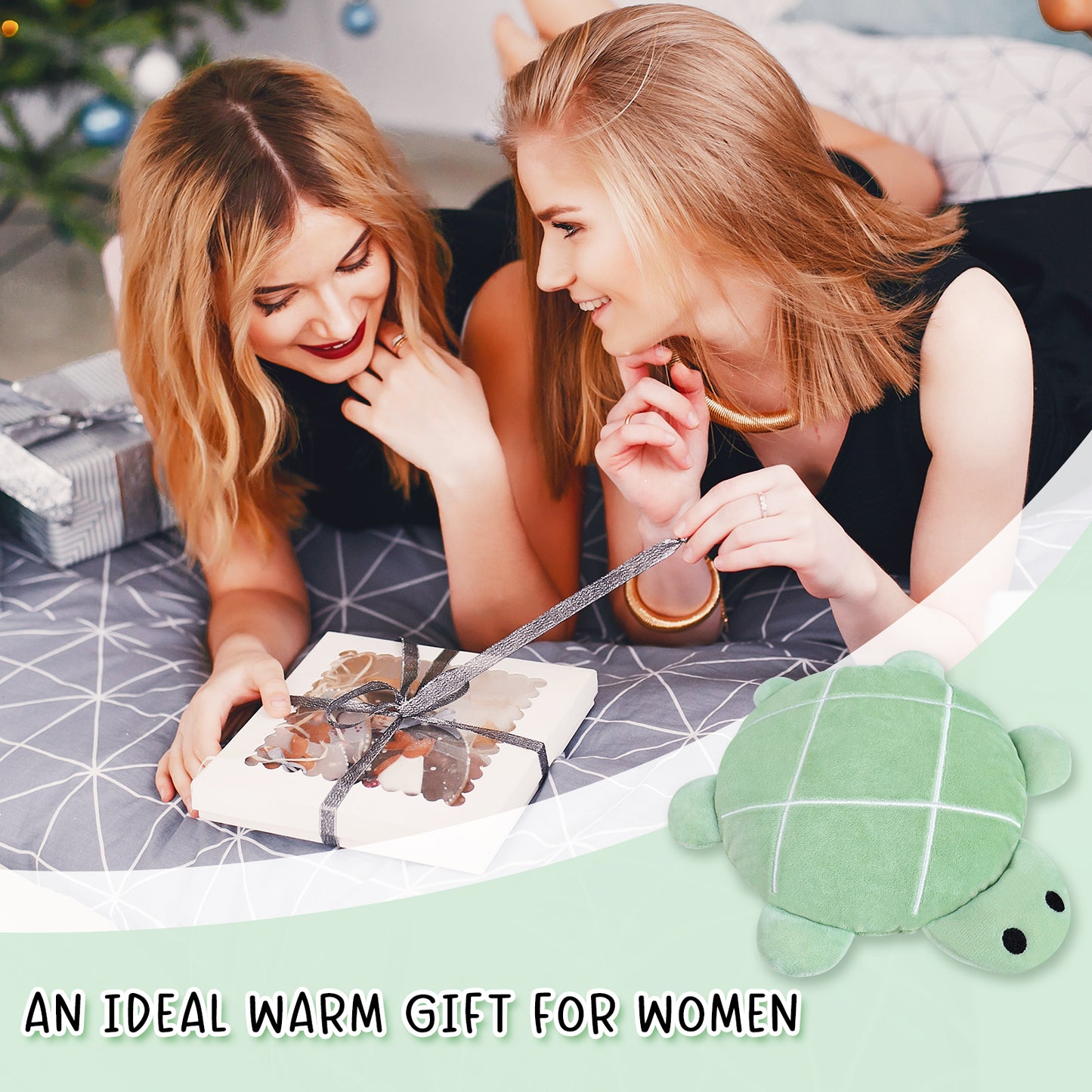 Green Turtle Cute Microwavable Stuffed Animal Heating Pad