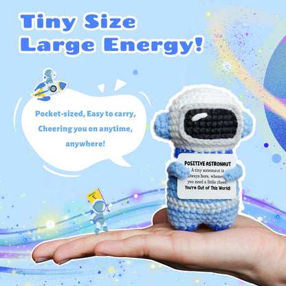 Positive Astronaut Crochet Doll