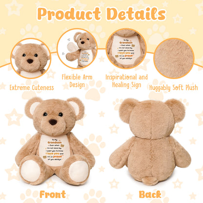 To My Grandson - Cuddly Plush Bear