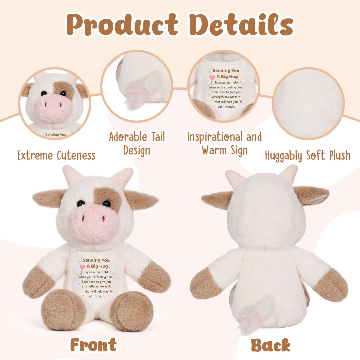 Sending You A Big Hug™ Plush Cow