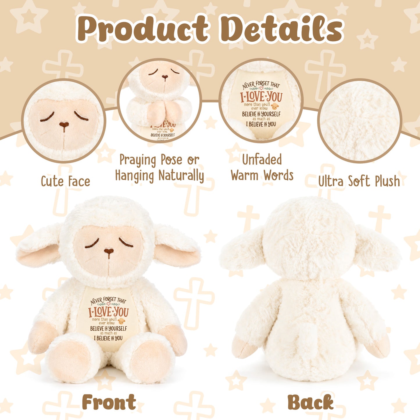 Never Forget That I Love You Adorabte Lamb Plush