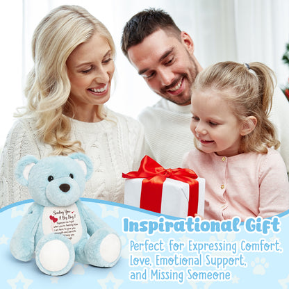 Sending You a Big Hug - Blue Cuddly Plush Bear