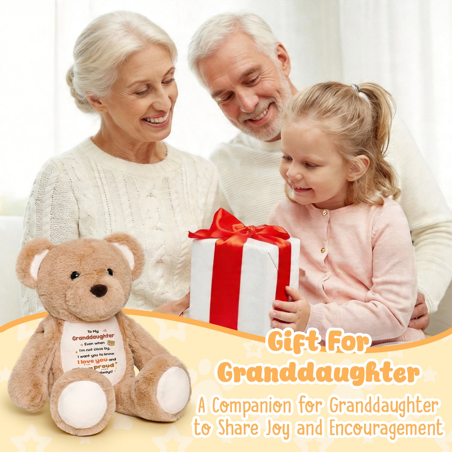 To My Granddaughter - Cuddly Plush Bear