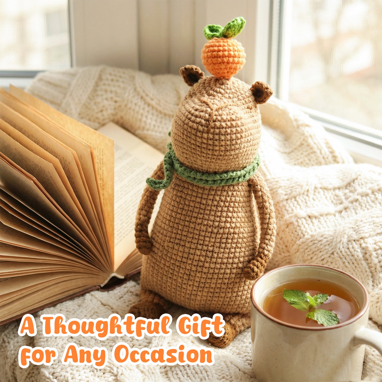 Capybara Crochet Doll