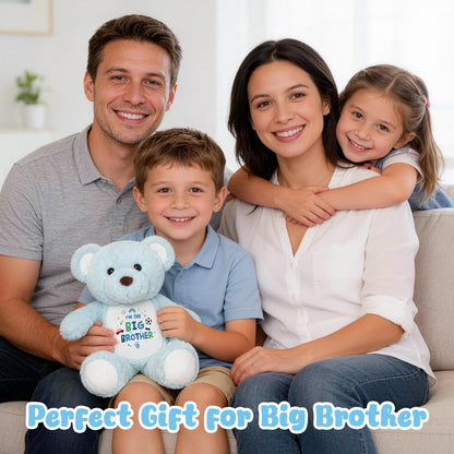 I'm the Big Brother - Blue Cuddly Plush Bear