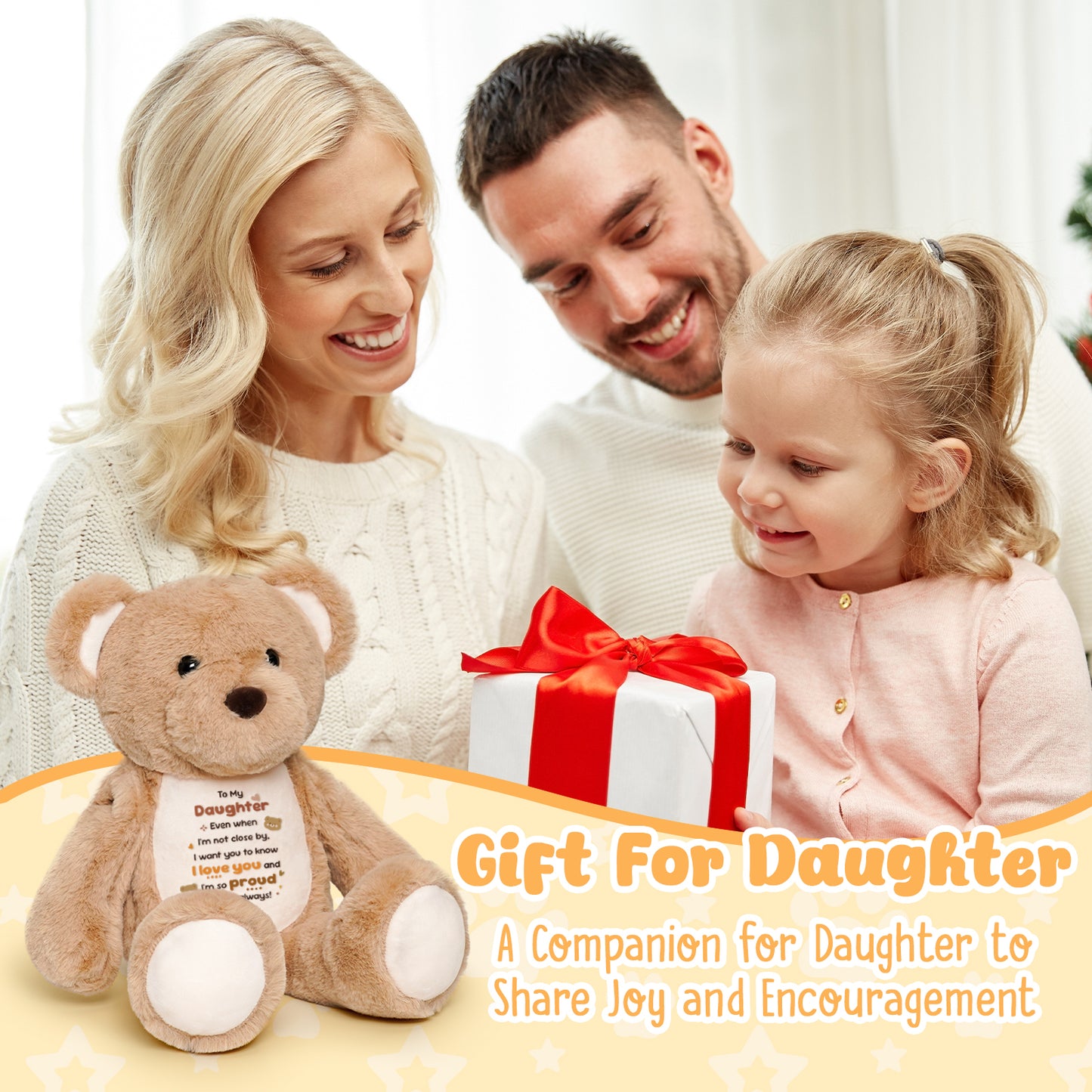 To My Daughter Plush Bear