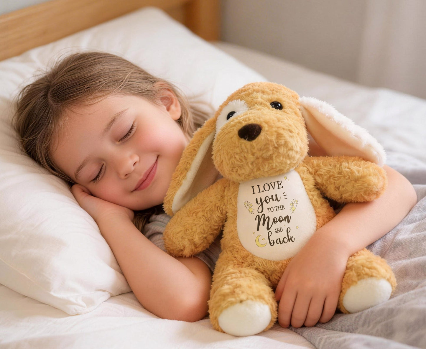 I Love You To The Moon And Back– Cuddly Plush Puppy