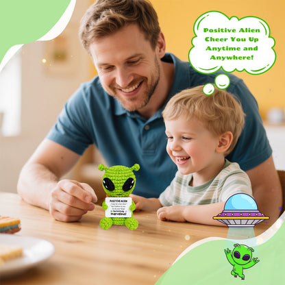 Positive Alien Crochet Doll