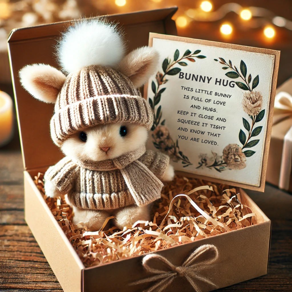 🎉Special Sale 50% OFF🐇Handmade Mini Bunny Hug Cute Easter Gift🎁