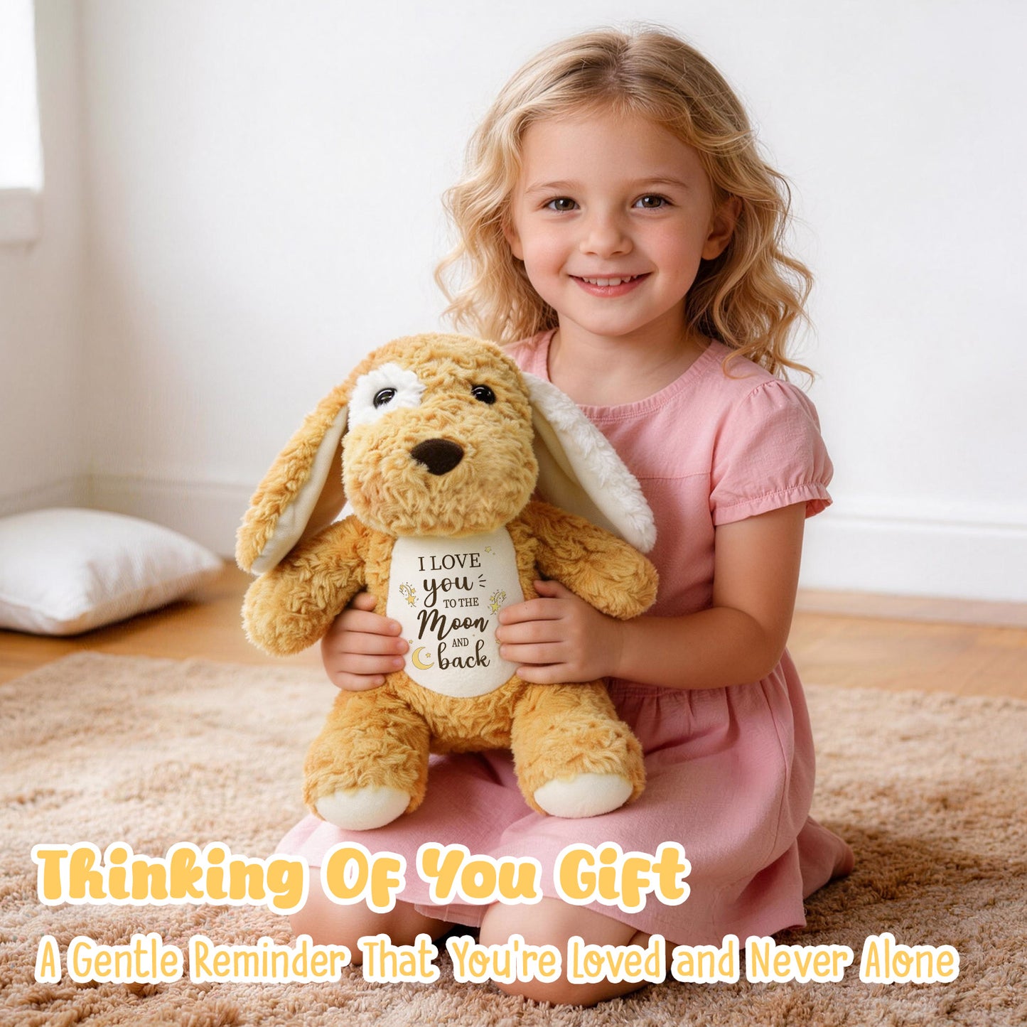 I Love You To The Moon And Back– Cuddly Plush Puppy
