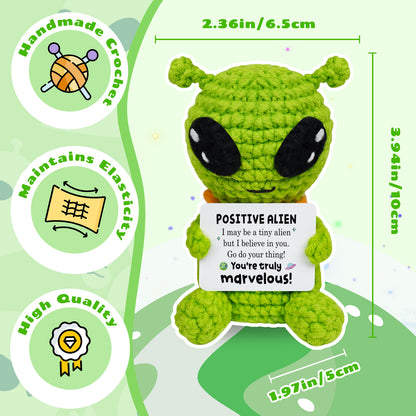 Positive Alien Crochet Doll