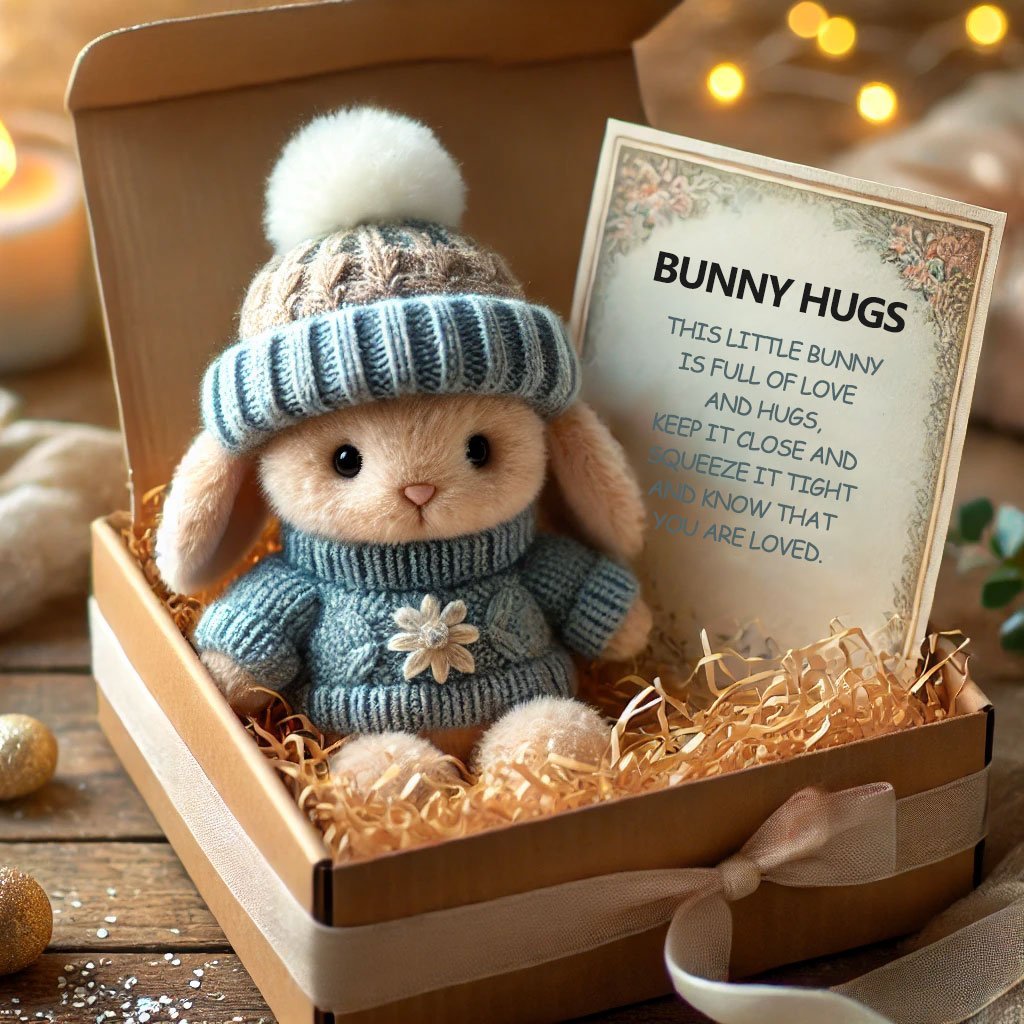 🎉Special Sale 50% OFF🐇Handmade Mini Bunny Hug Cute Easter Gift🎁