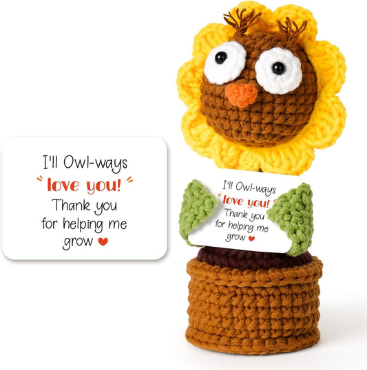Thank You for Helping Me Grow Owl Flower