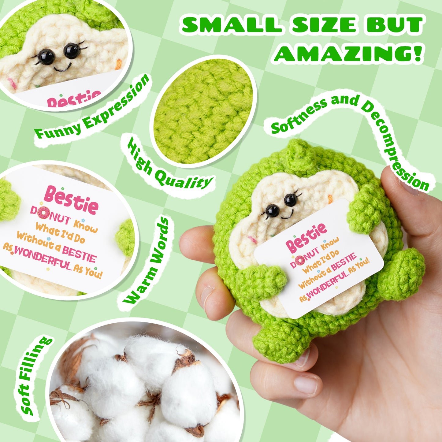 Positive Donut Crochet Doll - For Bestie