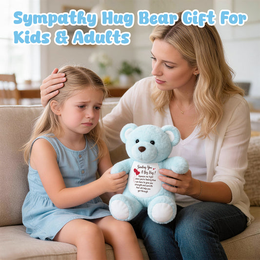 Sending You a Big Hug - Blue Cuddly Plush Bear