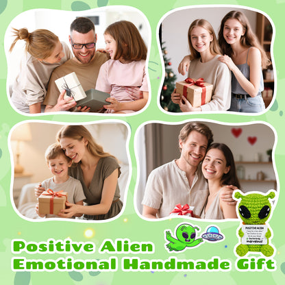 Positive Alien Crochet Doll