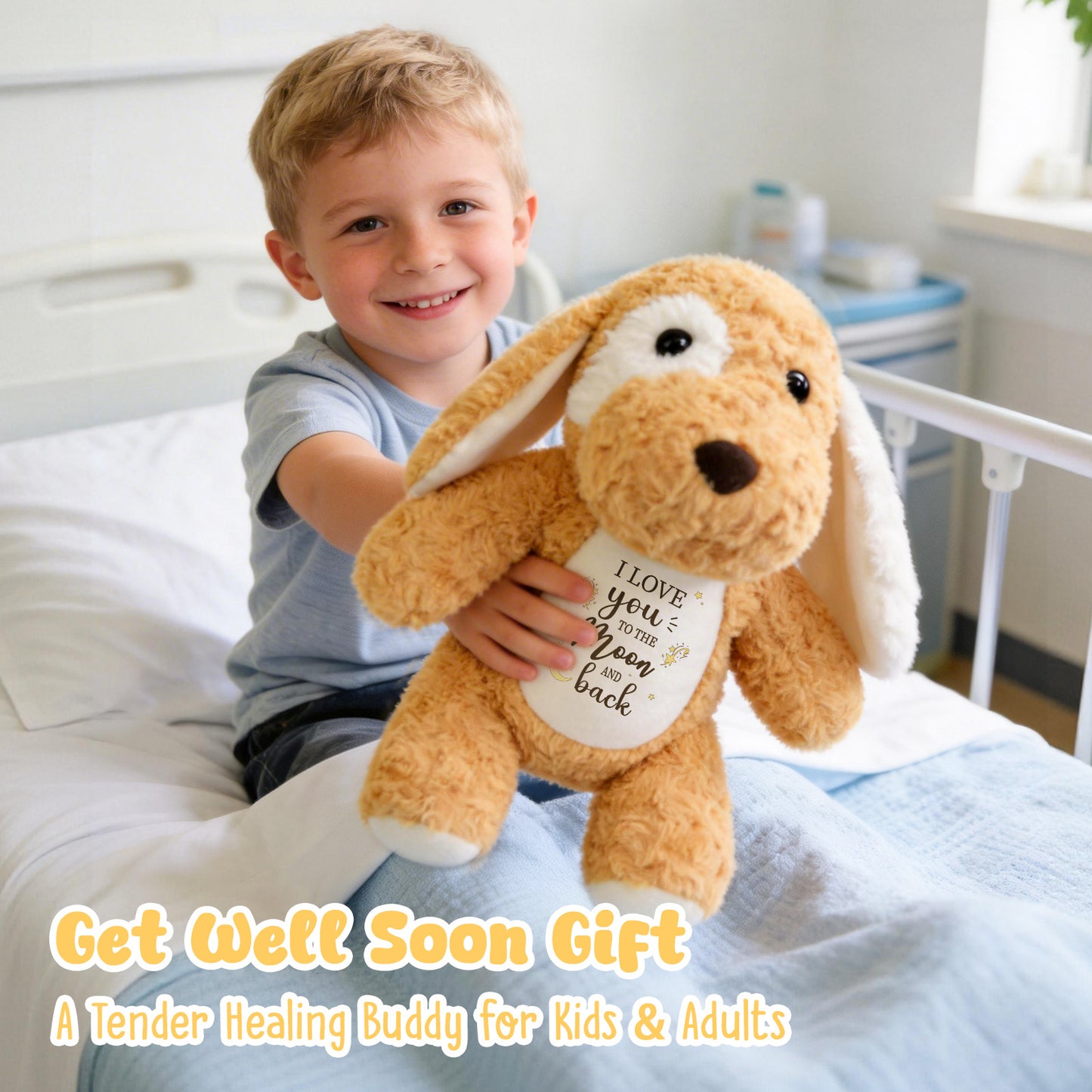 I Love You To The Moon And Back– Cuddly Plush Puppy