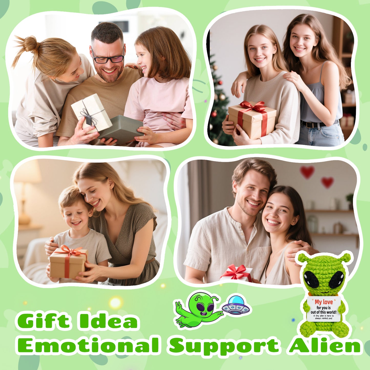 My Love for You is Out of This World Alien Crochet Doll