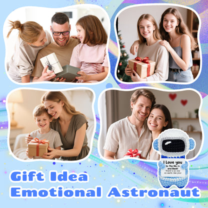 I Love You to The Moon and Back Astronaut Crochet Doll