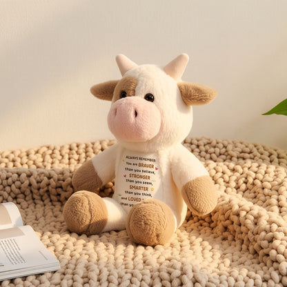 You Are Braver™ Plush Cow