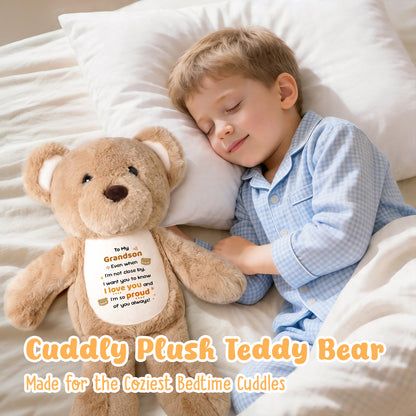 To My Grandson - Cuddly Plush Bear