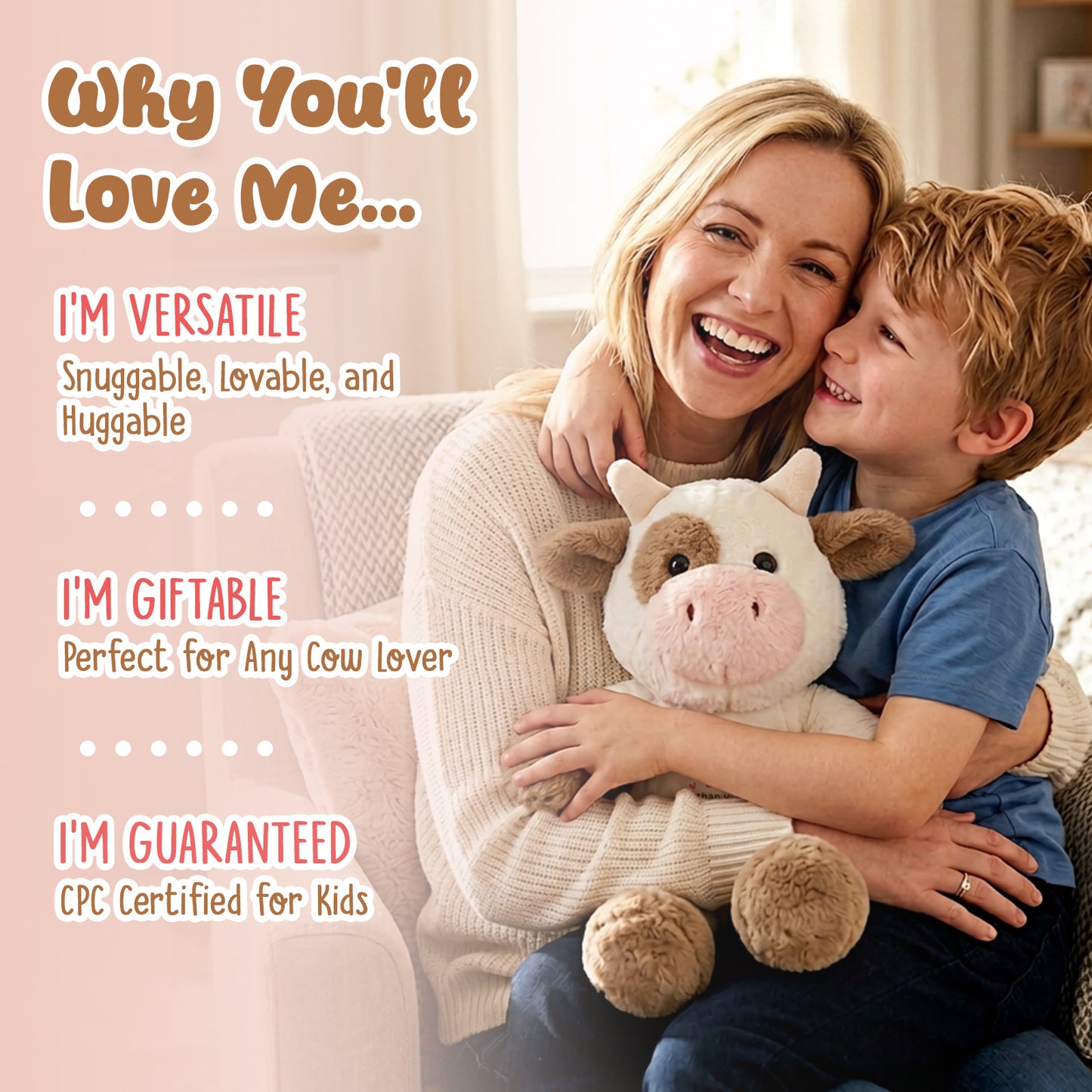 You Are Braver™ Plush Cow