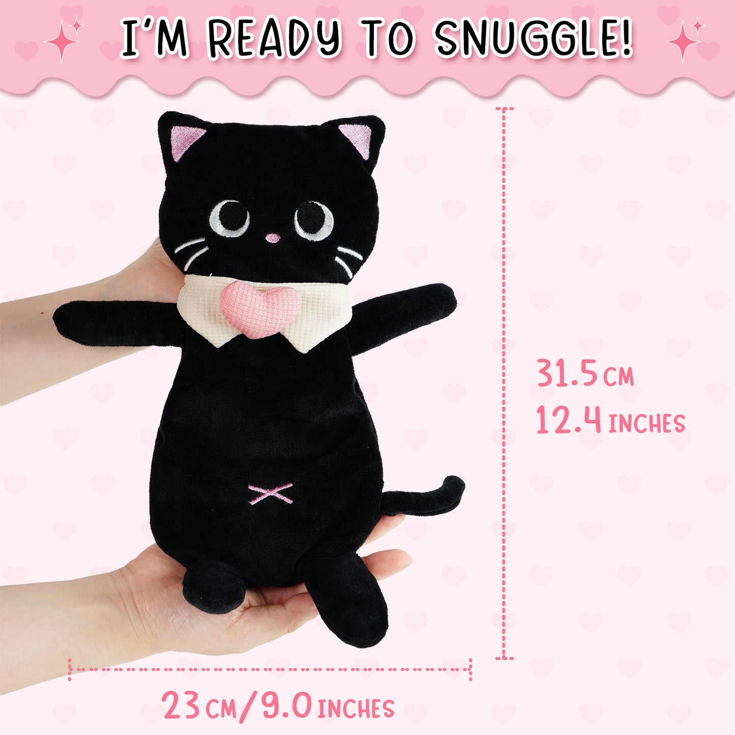 Black Cat Microwavable Heating Pad