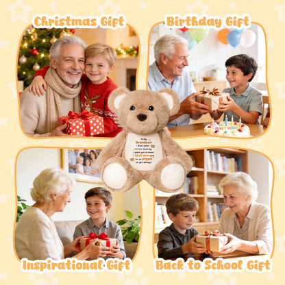 To My Grandson - Cuddly Plush Bear