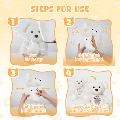 Sending You a Big Hug - White Cuddly Plush Bear