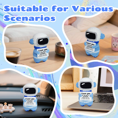 I Love You to The Moon and Back Astronaut Crochet Doll